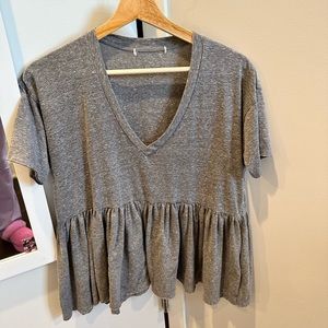 Grey peplum top
